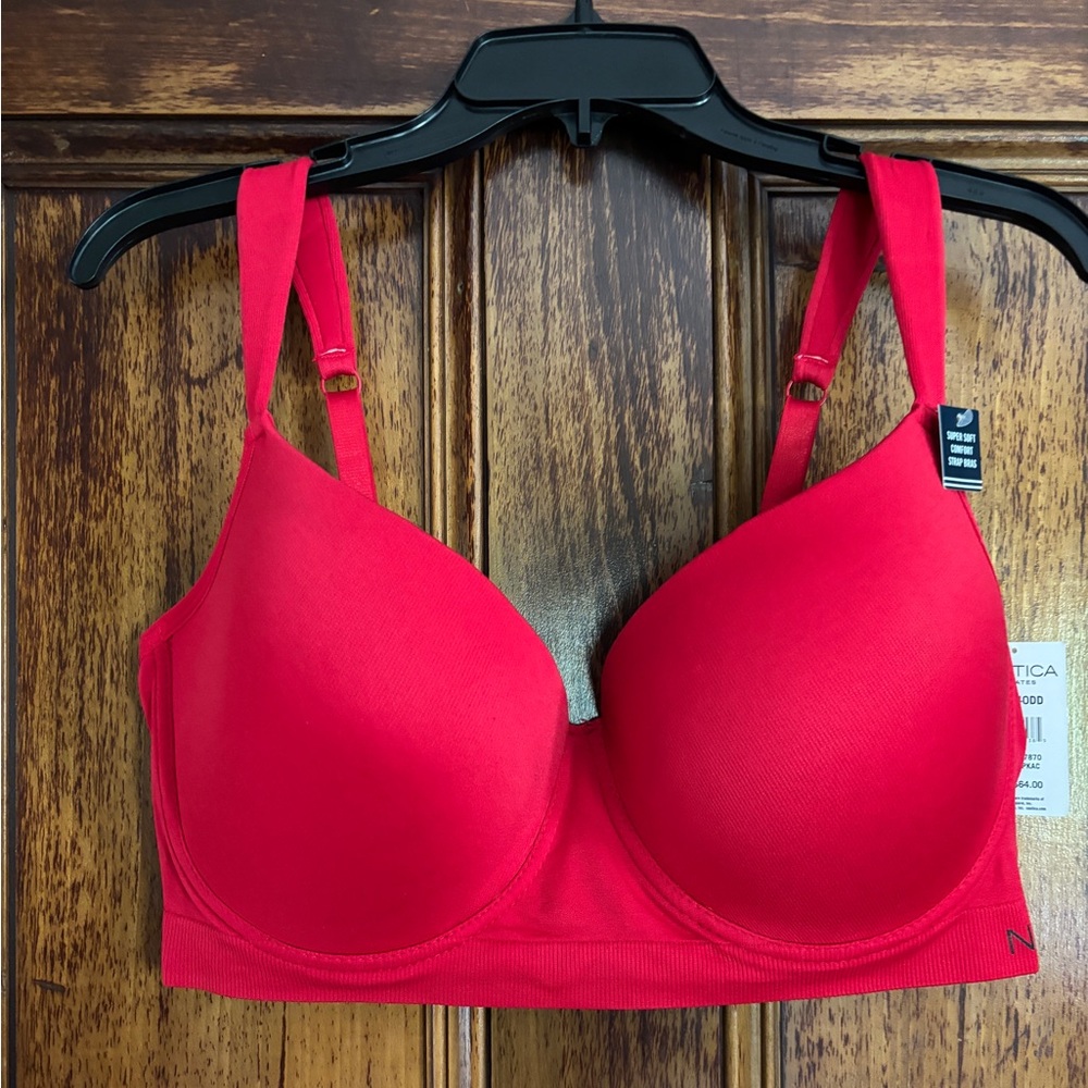 Nautica Intimates Women's Red Full Coverage Underwire EveryDay Bra 40DD NEW